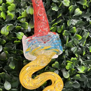 6" Fret Dragon Glass Hand Pipe