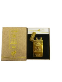 10oz Gold Bar Windproof Fingerprint Electric Lighter