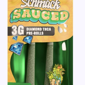 Schmack Schmack | Sauced Diamond THC-A Pre-Rolls | (2ct) 3g | Indica | Gelato