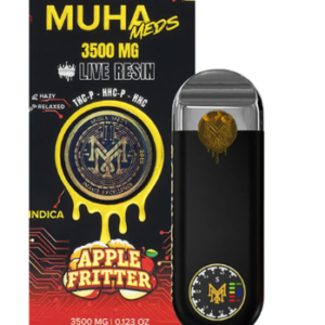 Muha Meds | THC-P Live Resin Disposable | Apple Fritter | Indica | 3.5g