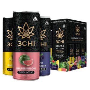 3CHI Seltzers | Pineapple, Black Raspberry, & Watermelon | 6pk