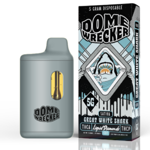Domewrecker Iced | THC-A, Liquid Diamonds, THC-P | Disposable | Great White Shark | Sativa | 5g
