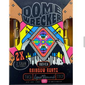 Domewrecker Cartridges | Liquid Diamonds | (2) 2G Carts (4G total) | Rainbow Runtz Indica