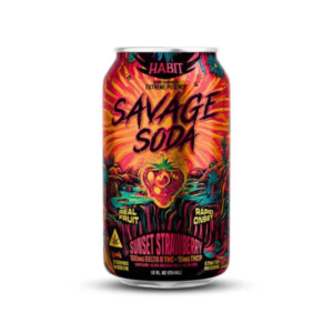 Habit | Savage Soda | D9 100 mg/THCp 15 mg | Sunset Strawberry