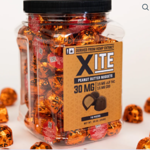 Xite | Candies | 15mg THC 15mg CBD | Peanut Butter Nuggets
