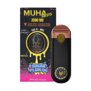 Muha Meds | Live Resin THC-A Disposable Vape | Sugar Plum OG | indica | 3.5g