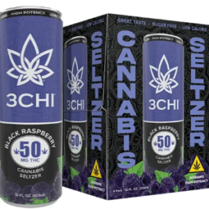 3CHI Seltzer | Delta 9 THC Seltzer | Black Raspberry | 50mg