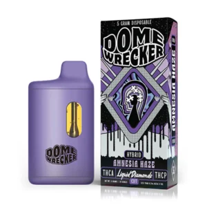 Domewrecker Iced | THC-A, Liquid Diamonds, THC-P | Disposable | Amnesia Haze | Hybrid | 5g