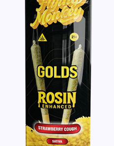 Flying Monkey Golds Rosin Enhanced | (2ct) 3.3g | Strawberry Cough