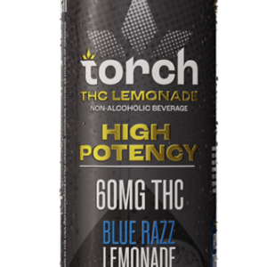 Torch | High Potency THC Seltzer 60mg | Blue Razz Lemonade